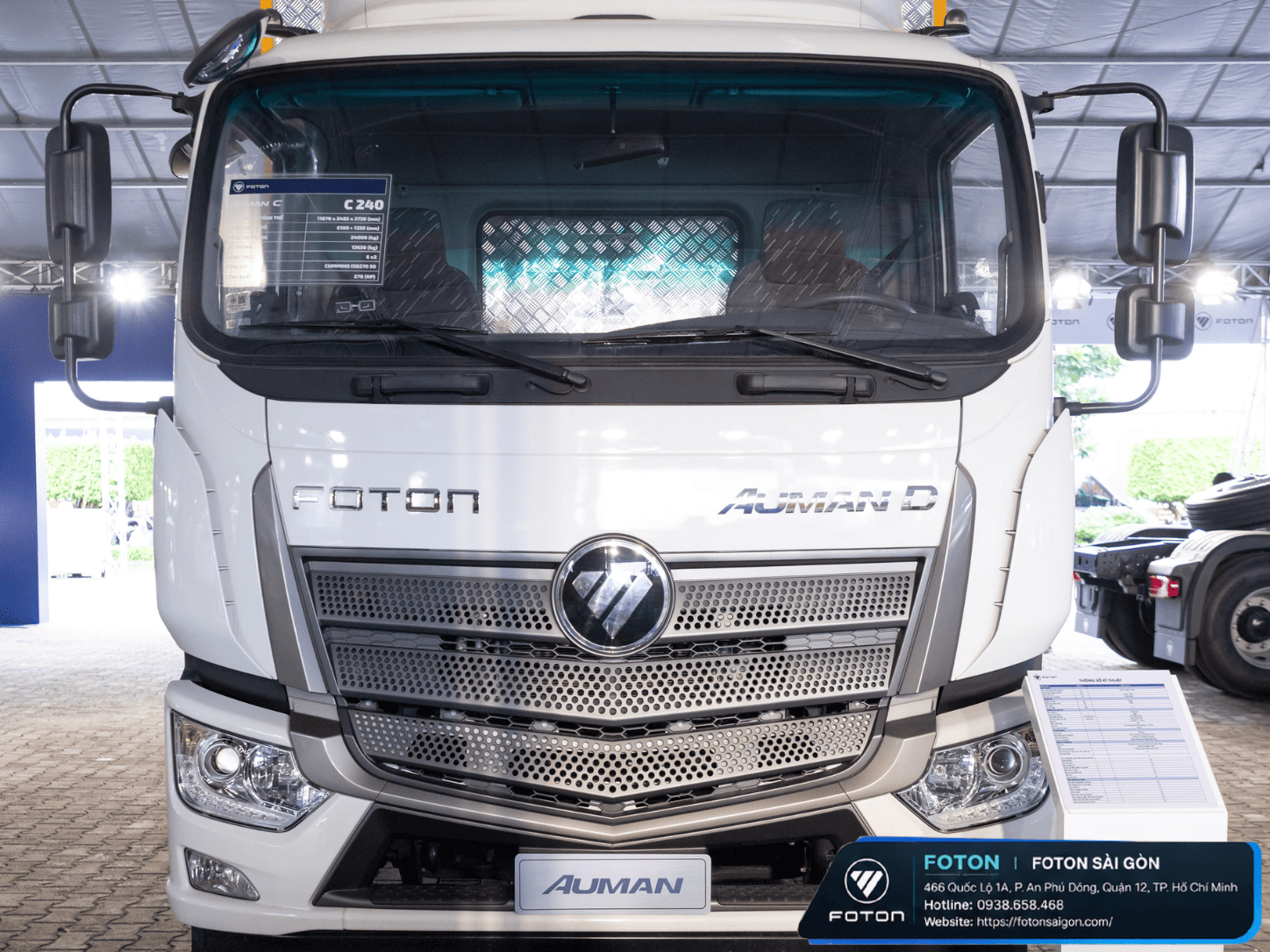 NGOẠI THẤT XE TẢI FOTON AUMAN C240 THÙNG BẠT TẢI 14 TẤN THÙNG 9M9